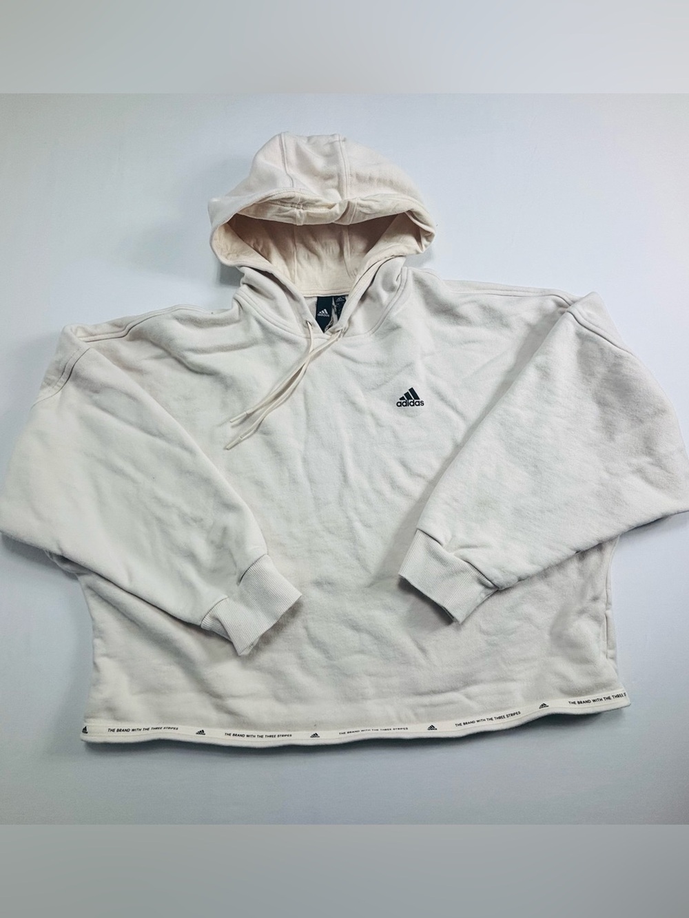 Adidas Men's Hooded Sweatshirt in Off-White
